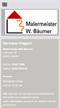 Mobile Screenshot of malermeister-baeumer.de